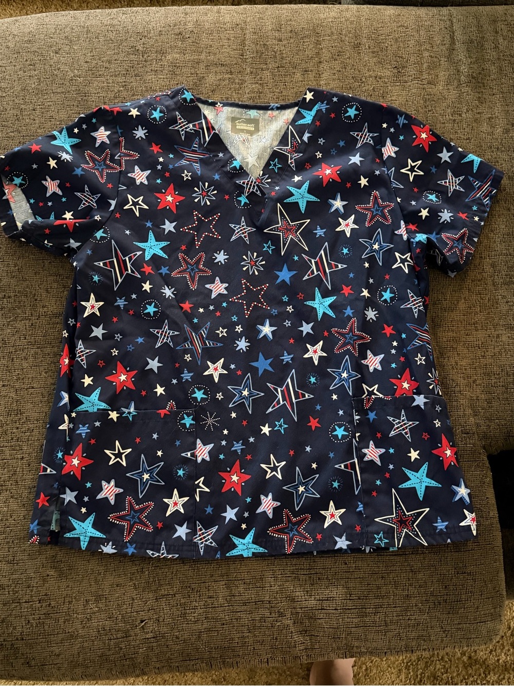 Navy Scrub Top